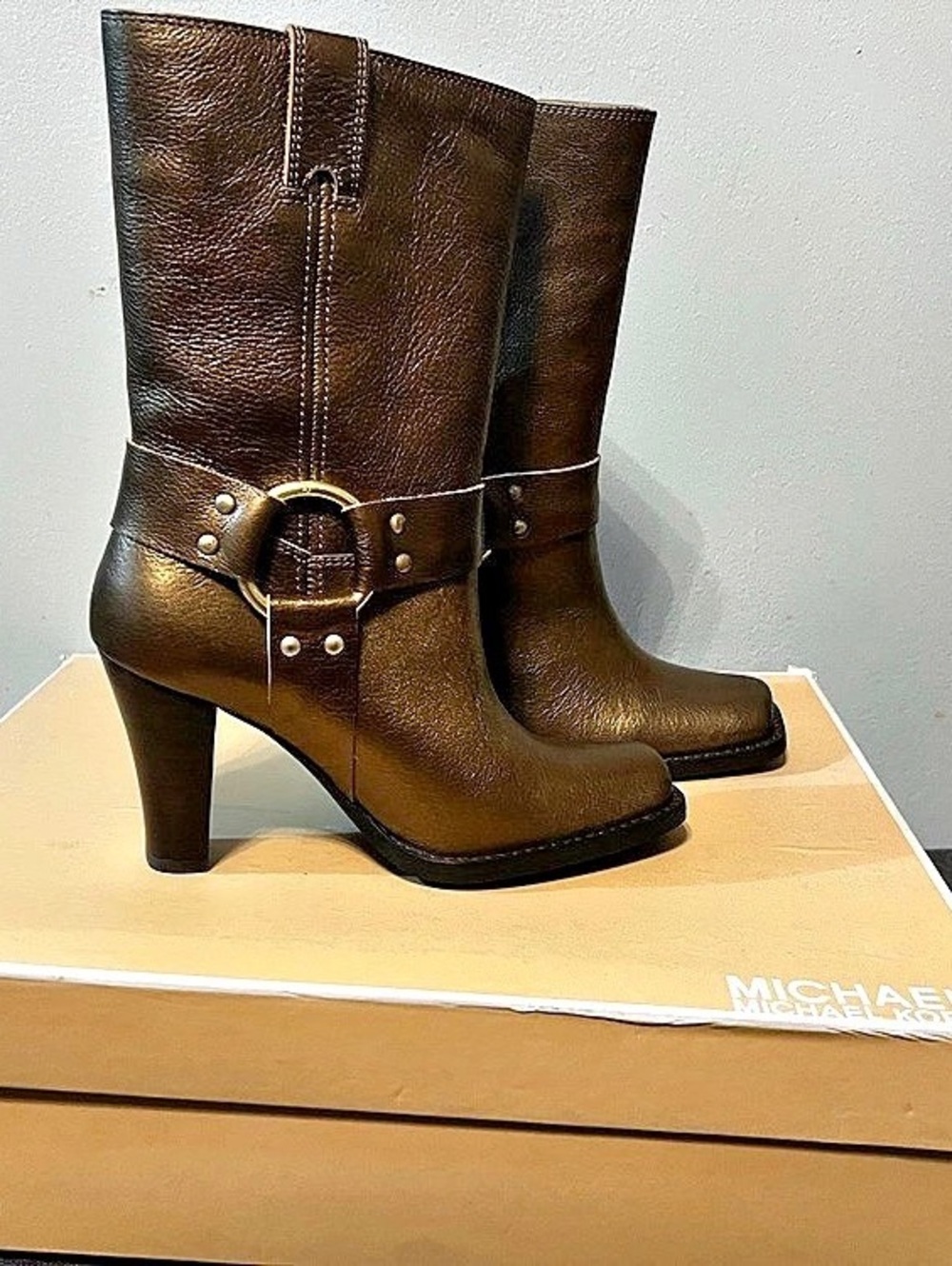 Michael Kors Heeled Tall Boots in Brown New